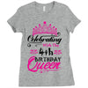 Celebrating With the 4th Birthday Queen Ladies Fitted T-Shirt