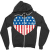 usa flag 2 Zipper Hoodie