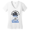 Some Girls Love Diamonds This Girl Loves Balls Women's V-Neck T-Shirt