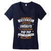 Super Cool Granddaughter Of A Freaking Awesome Pop Pop Women's V-Neck T-Shirt