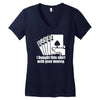bought this shirt with your money poker Women's V-Neck T-Shirt