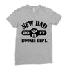 rookie new dad 2017 Ladies Fitted T-Shirt