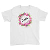 Floral Baby Name Youth Tee