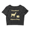 vacation, alpaca bag Crop Top
