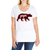 papa christmas bear Ladies Curvy T-Shirt