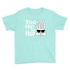 too hip to hop   bunny easter Youth Tee
