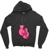 boxing gloves breast cancer Zipper Hoodie