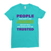 people who don't like anime are not real and should not be trusted Ladies Fitted T-Shirt
