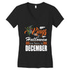 Halloween Kings Are Born In December Women's V-Neck T-Shirt