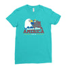 science bless america Ladies Fitted T-Shirt