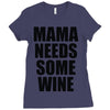 mamma needs some vino divertente Ladies Fitted T-Shirt