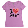 i love meat Women's Triblend Scoop T-shirt