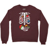 Christmas Skeleton mom and baby maternity Crewneck Sweatshirt