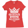 Queens Are Born In November\ Ladies Fitted T-Shirt