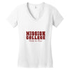 mission college maroon Women's V-Neck T-Shirt