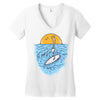 death surfer Women's V-Neck T-Shirt