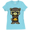 angry raccoon Ladies Fitted T-Shirt