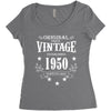 original parts vintage established 1950 perfectly aged Women's Triblend Scoop T-shirt