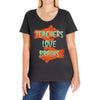 teachers love brains Ladies Curvy T-Shirt