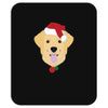 golden retriever dog with red santa's hat Mousepad