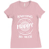 knitting makes me happy you not so much Ladies Fitted T-Shirt