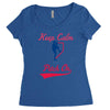 keep calm and pitch on Women's Triblend Scoop T-shirt