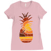 pineapple and beach Ladies Fitted T-Shirt