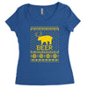 ugly sweater party beer bear funny Women's Triblend Scoop T-shirt
