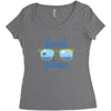 Beach Please Women's Triblend Scoop T-shirt