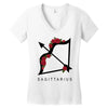 sagittarius rose Women's V-Neck T-Shirt