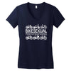 bikesexual i'll ride just about anything Women's V-Neck T-Shirt