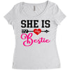 she is my bestie Women's Triblend Scoop T-shirt
