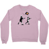 banksy kids play t.v. ball Crewneck Sweatshirt