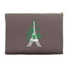 paris script eiffel tower french france Accessory Pouches