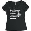 The Universe Is Made Of Protons Neutrons Electrons Morons Women's Triblend Scoop T-shirt