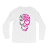two coloured patterned skull   mens funny Long Sleeve Shirts