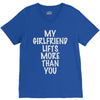 my girlfriend lifts more than you V-Neck Tee