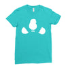 Chicken and Little Chick Ladies Fitted T-Shirt