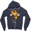 pizza smoking (2) Zipper Hoodie