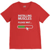 installing muscles please wait V-Neck Tee