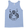 white tiger black print Tank Top