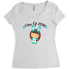 class o f 2018 cool girl Women's Triblend Scoop T-shirt