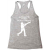 alternatives to war play cricket batting anti war stencil tour Racerback Tank
