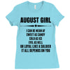 Super August Girl Ladies Fitted T-Shirt