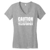 caution this vehicle Women's V-Neck T-Shirt