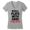 Still Plays With Cars Carpe Viam Women's V-Neck T-Shirt