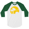 beach silhouette birds sand sunset 3/4 Sleeve Shirt