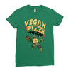 vegan pizza power Ladies Fitted T-Shirt