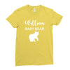 Daddy Bear - Baby Bear Custom Name Ladies Fitted T-Shirt