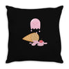ice cream ghost Throw Pillow
